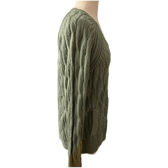 SPIRITUAL GANGSTER COTTON LUCIA OVERSIZED ZEE CARDIGAN IN OLIVE - Picture 5 of 8